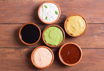 Set of sauces