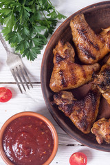 Grilled chicken wings