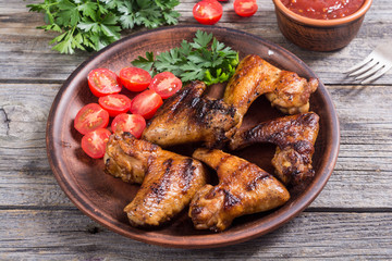 Grilled chicken wings