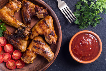 Grilled chicken wings