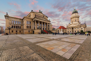 Obraz premium Gendarmenmarkt square with Berlin Concert Hall and German Cathedral