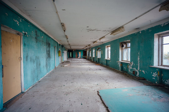 Empty room. Abandoned building interior