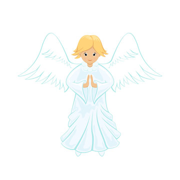 Angel on white background