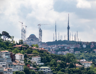 Mosque being restored in Instanbul, Turkey