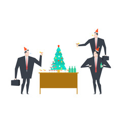 Obraz premium New Years corporate party. Christmas in office. Vector illustration