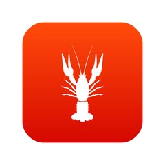 Lobster icon digital red