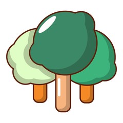 Forest icon, cartoon style