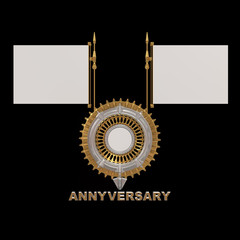 Blank Flag Banner 3d rendering