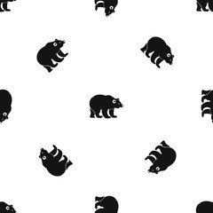 Bear pattern seamless black
