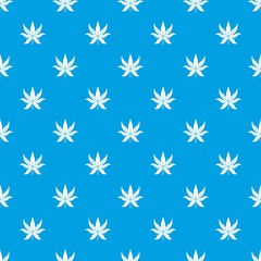 Chestnut leaf pattern seamless blue