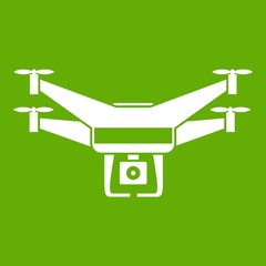 Drone video camera icon green