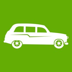 Retro car icon green