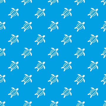 Turtle pattern seamless blue
