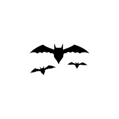 silhouettes of bats icon