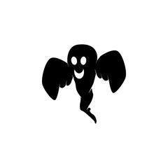 happy ghost wings icon