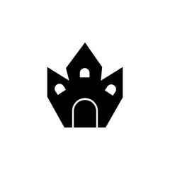 Obraz premium Happy Halloween Magic castle icon