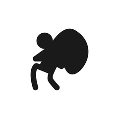 Thief symbol on white background