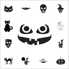 scary face Halloween icon. Set of Halloween icons