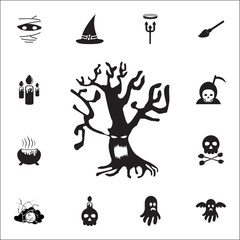 Halloween Tree icon. Set of Halloween icons