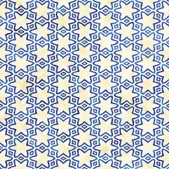 Native batik seamless watercolor artistic boho style colorful square pattern.