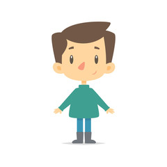 Cute boy wearing sweater vector