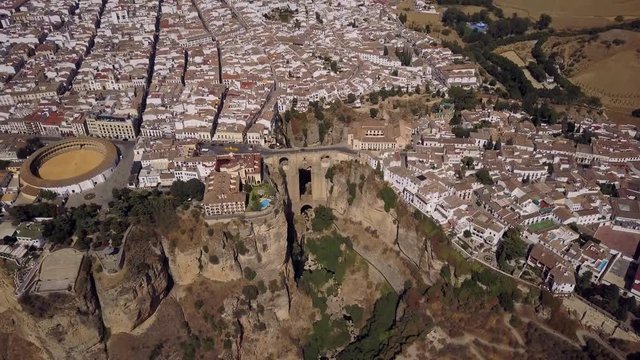 Aerial shot of Ronda, Andalusia, Spain
