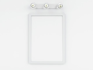 3d Empty frame template with place for your text and design