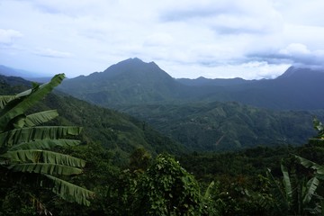 the mountain see from Pekan Nabalu, Sabah, Malaysia