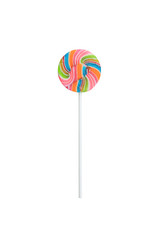 Swirl lollipop isolated on white background.