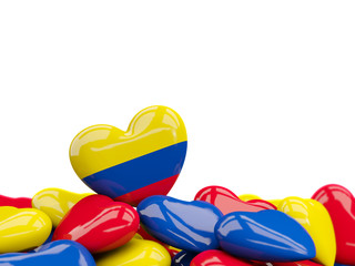 Heart with flag of colombia