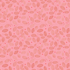 Foliage Seamless Pattern. Red Watercolor Abstract Background. Hand Painted extraordinary Art Print. Foliage Repeating Pattern. Cloth Swimwear Design, Wallpaper, Wrapping. 46.