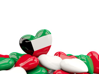 Heart with flag of kuwait