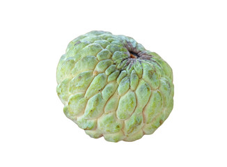 Obraz premium Sugar Apple (Annona squamosa L.) fruits of Thailand isolated on white background.