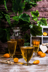 Transparent orange drink