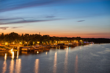 Party barges (splavs), Sava river, Belgrade