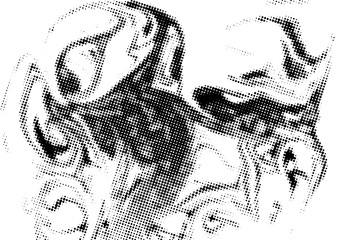 Black and white grunge texture. Abstract halftone background. Vector pattern.