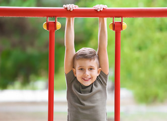 Fototapeta premium Cute boy on playground