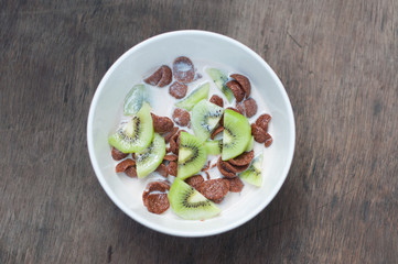 Chocolate Cereal in a bowl
