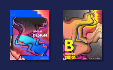 Abstract brochure design set