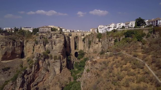 Aerial shot of Ronda, Andalusia, Spain