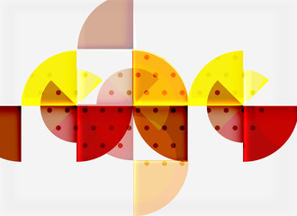 Circle elements on black background