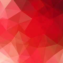 Geometric pattern, polygon triangles vector background in red, orange  tones. Illustration pattern