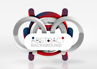 Modern 3d ring vector abstract background