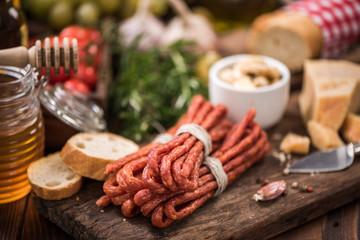 Polish kabanos dried sausage