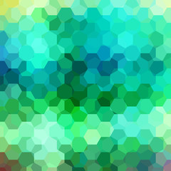 Vector background with green hexagons. Can be used in cover design, book design, website background. Vector illustration