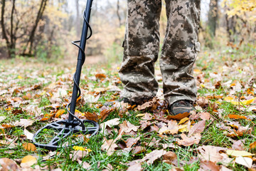 Man with metal detector