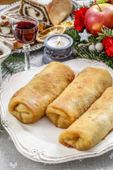 Traditional croquettes stuffed with cabbage, meat and mushrooms.