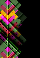 Color arrows on black background