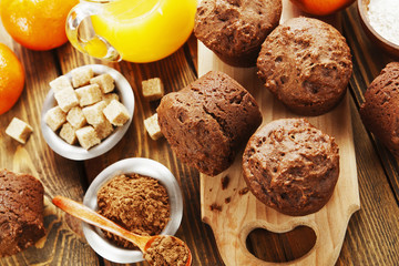 Chocolate-orange muffins
