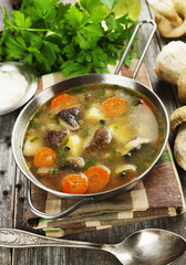 Homemade mushroom soup